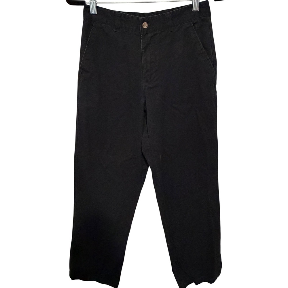 IZOD Black‎ Chino Style Pants w/Back Pockets and Adj Waist Boys Size 16 Regular